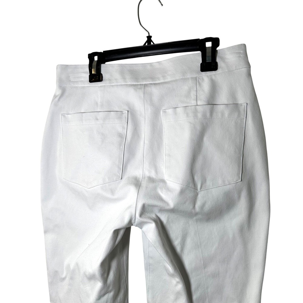 SPANX White Kick Flare Pants M Cropped Pull On Stretch Work Travel Slimming - Picture 7 of 7